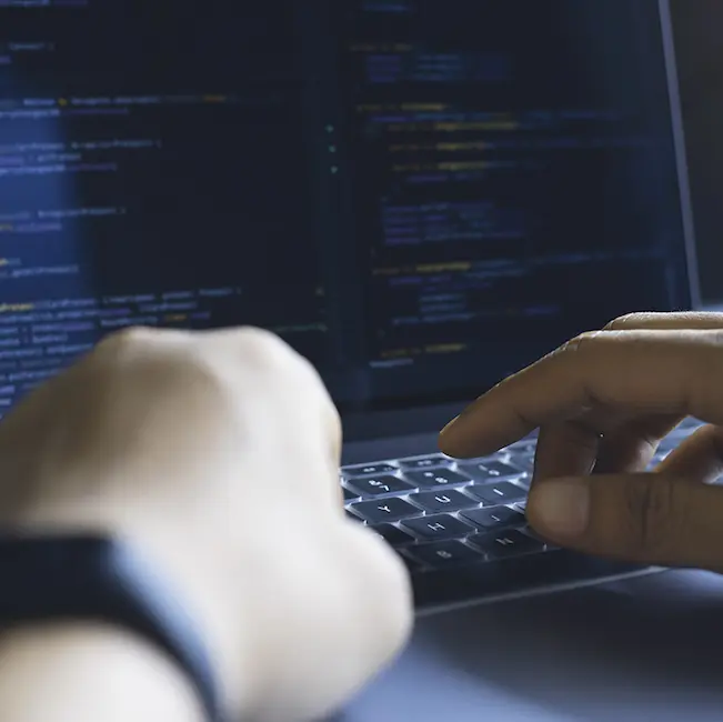 Selerys developer coding the CIRRUS cloud seeding and storm warning software platform